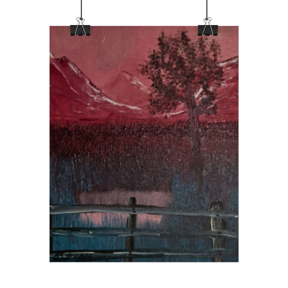 Rolled Poster - Tranquil Mountain Lake Landscape Art Print