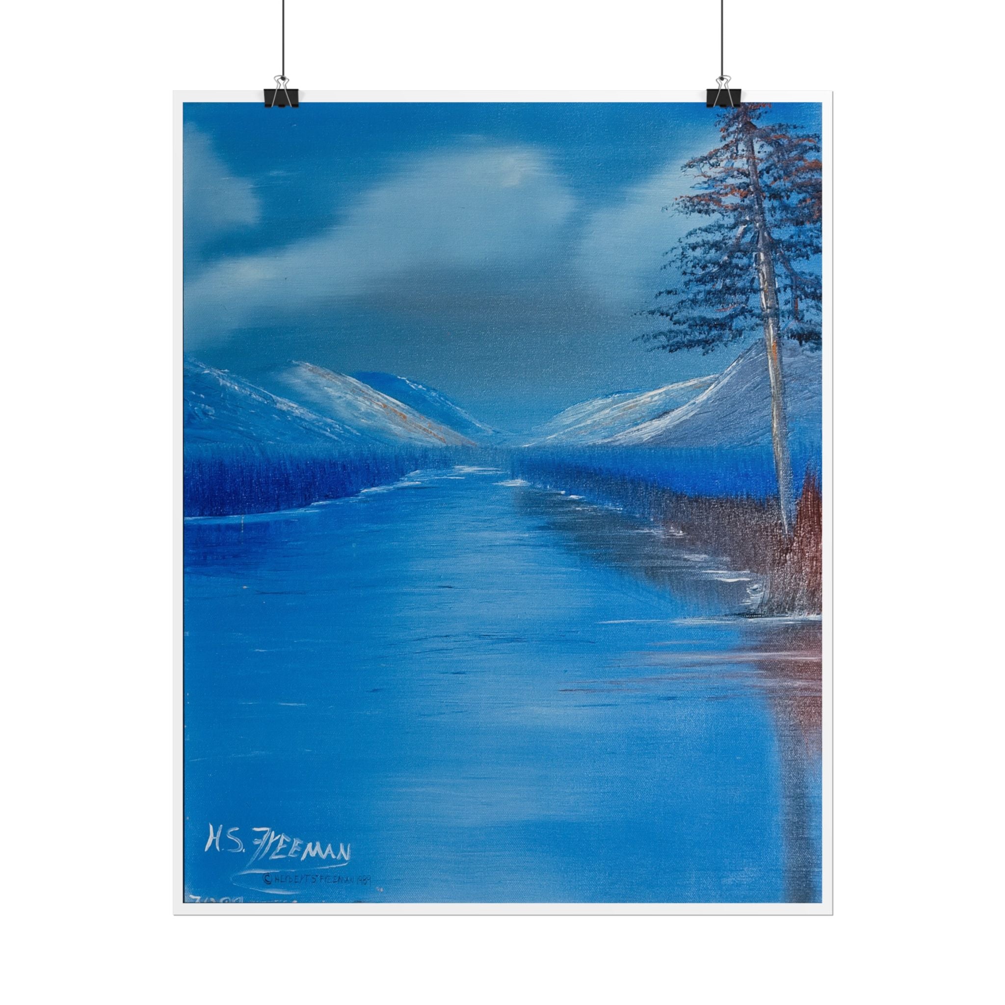 Blue Mountain Lake Poster — H.S.F Collection