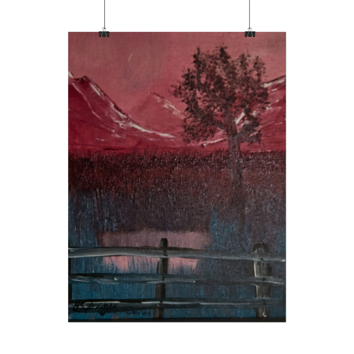 Rolled Poster - Tranquil Mountain Lake Landscape Art Print