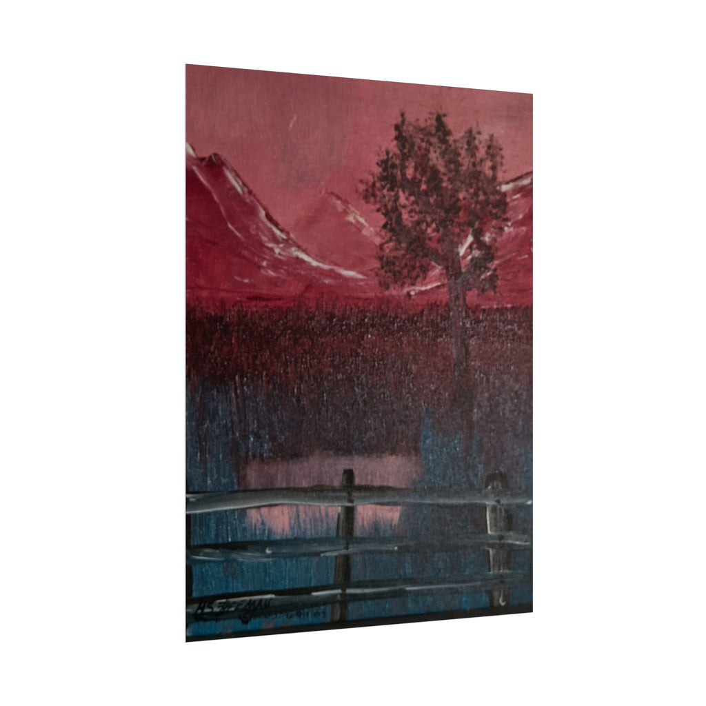 Rolled Poster - Tranquil Mountain Lake Landscape Art Print
