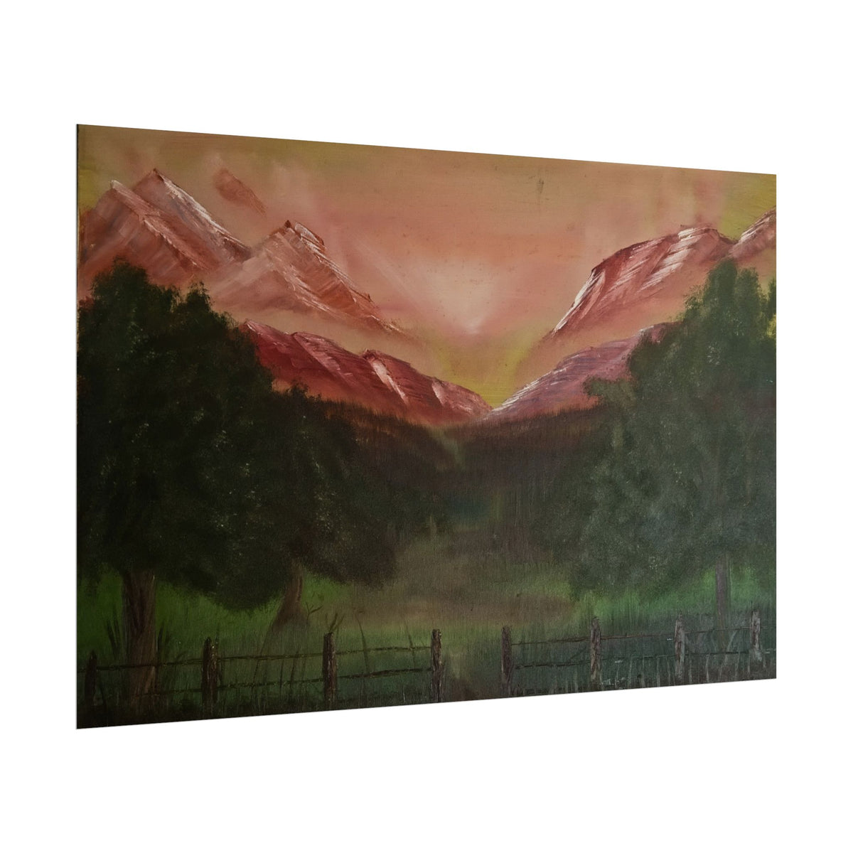 Mountain Sunset Landscape Poster — Rolled Art Print