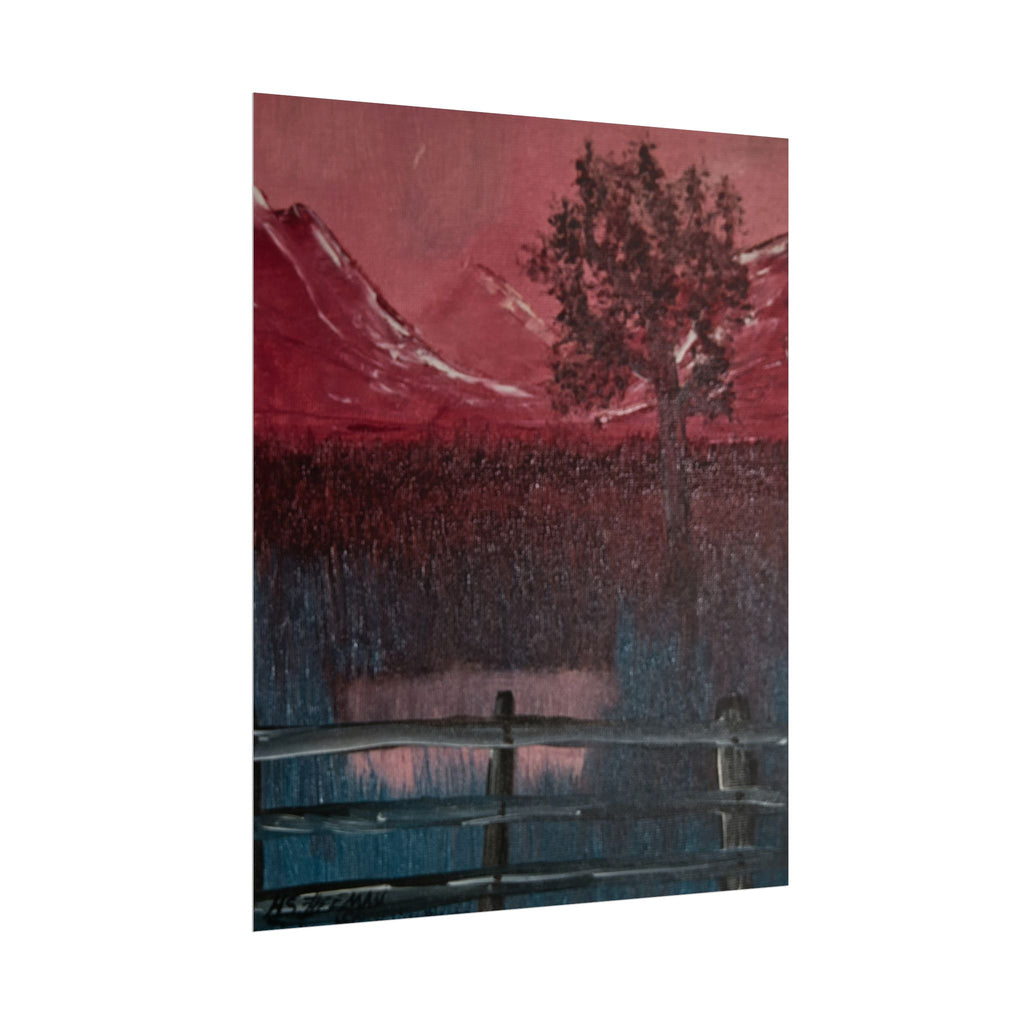 Rolled Poster - Tranquil Mountain Lake Landscape Art Print