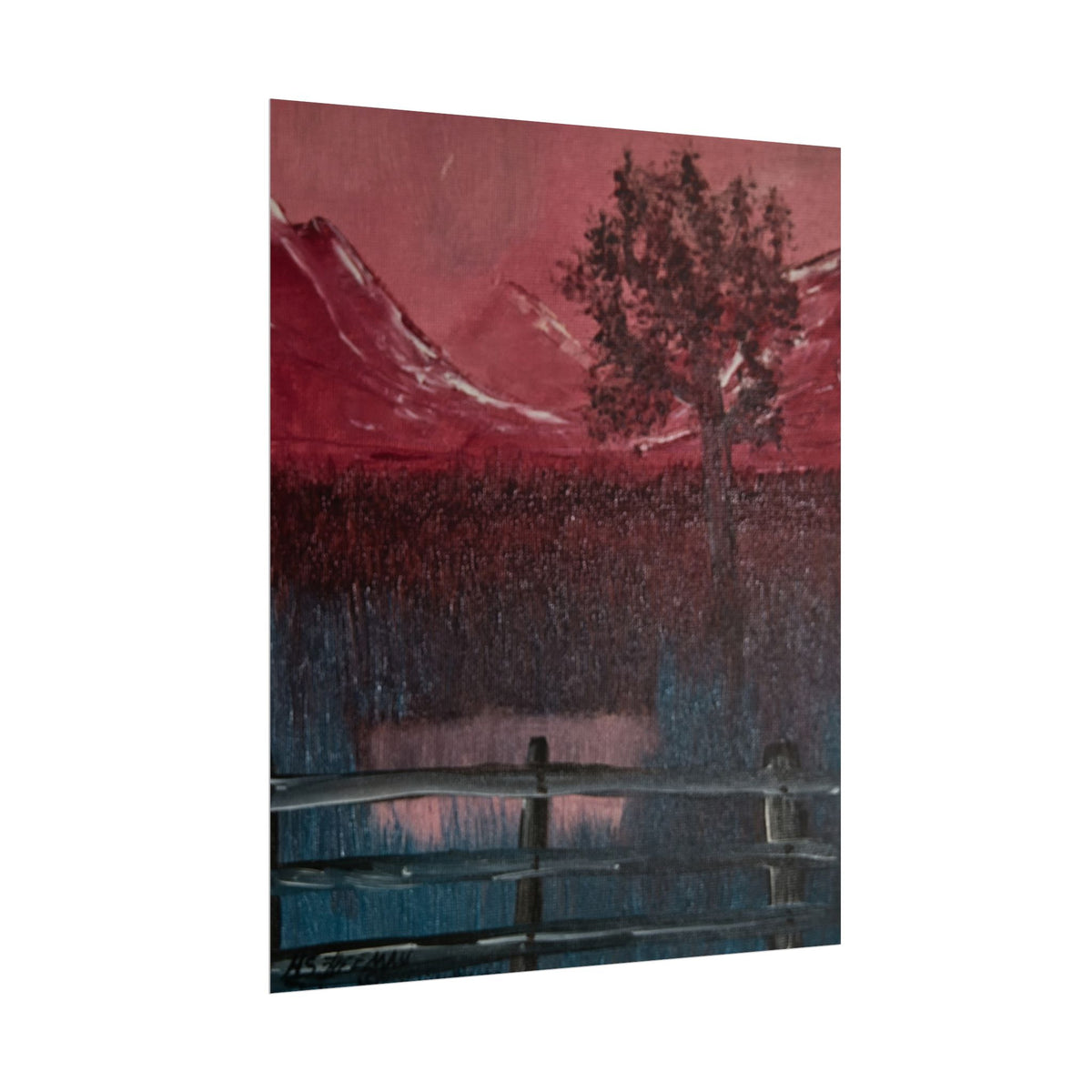 Rolled Poster - Tranquil Mountain Lake Landscape Art Print