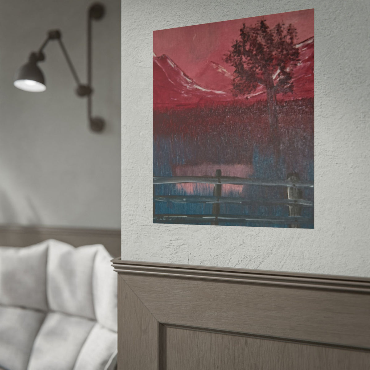 Rolled Poster - Tranquil Mountain Lake Landscape Art Print