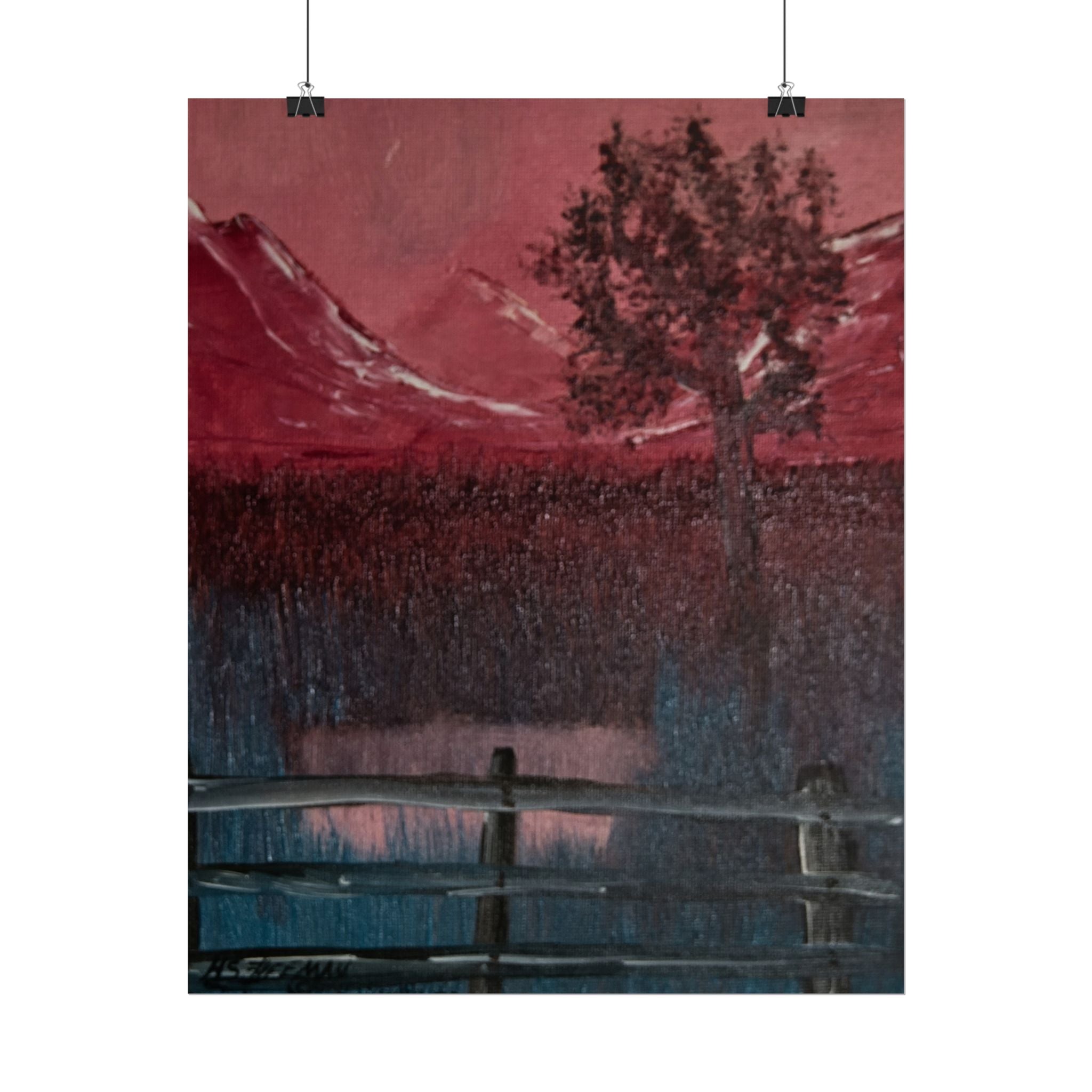 Rolled Poster - Tranquil Mountain Lake Landscape Art Print