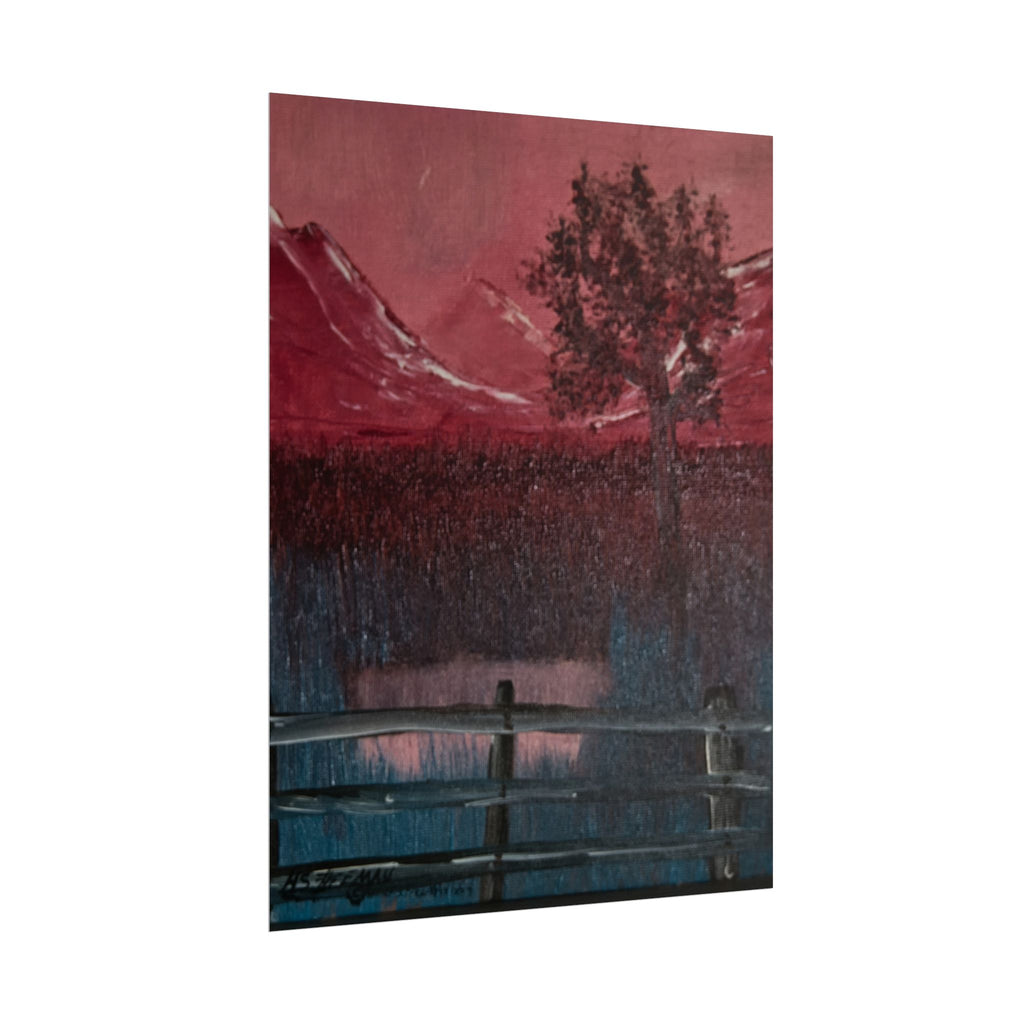 Rolled Poster - Tranquil Mountain Lake Landscape Art Print