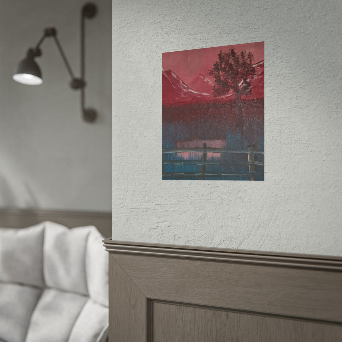 Rolled Poster - Tranquil Mountain Lake Landscape Art Print