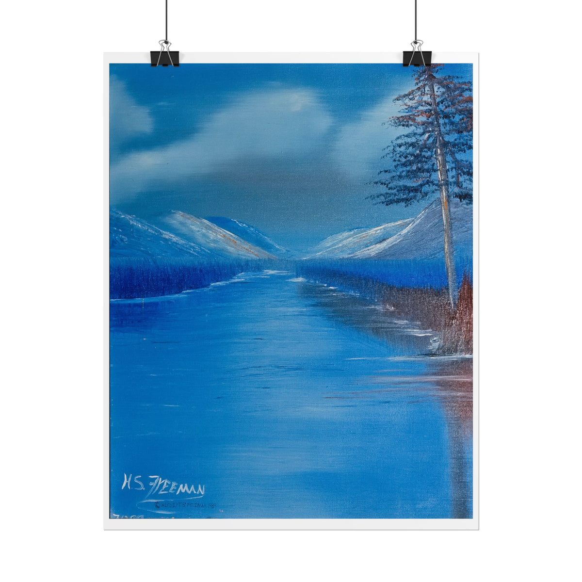 Blue Mountain Lake Poster — H.S.F Collection