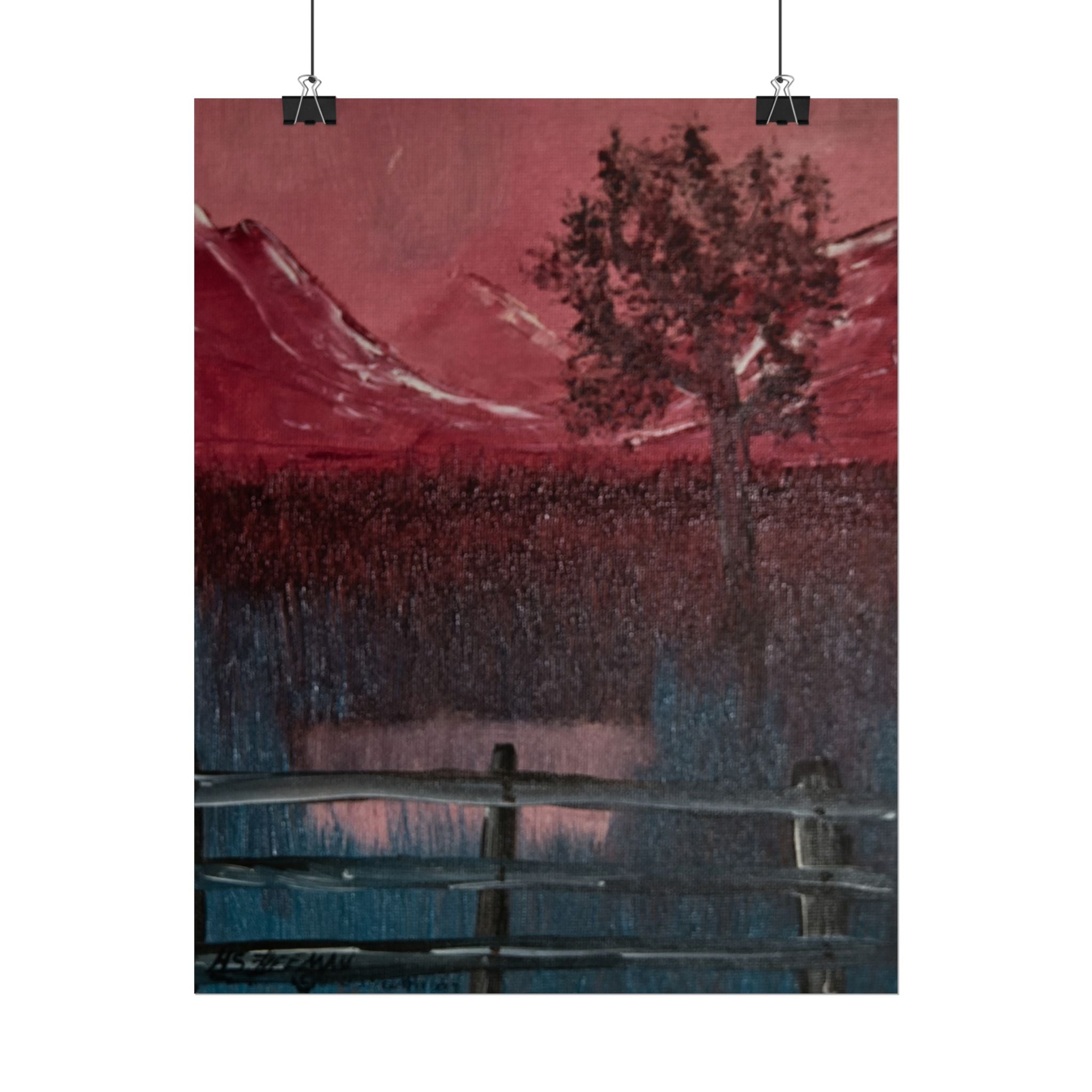 Rolled Poster - Tranquil Mountain Lake Landscape Art Print