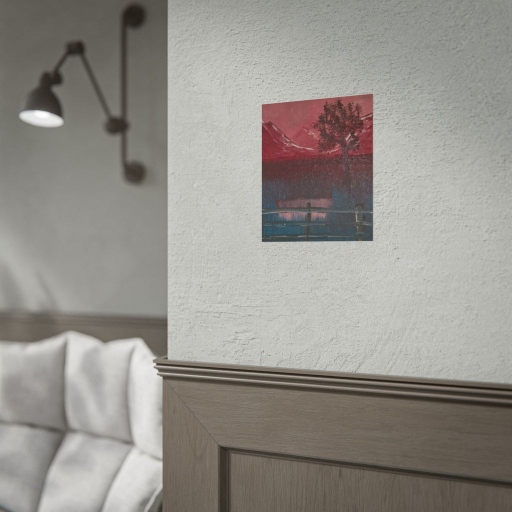 Rolled Poster - Tranquil Mountain Lake Landscape Art Print