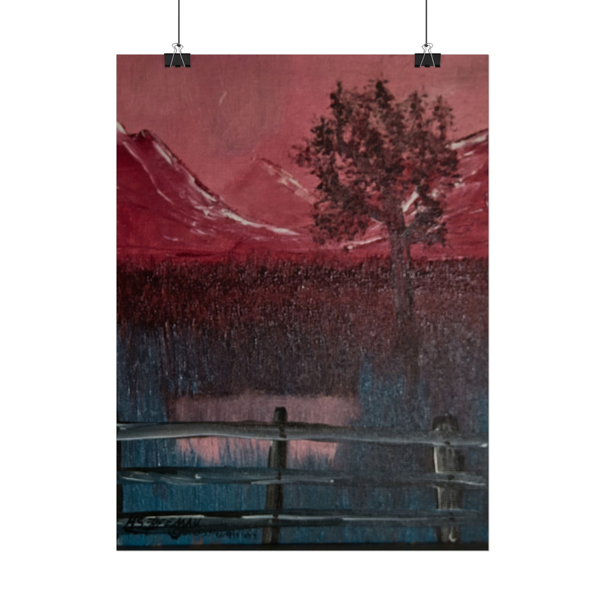 Rolled Poster - Tranquil Mountain Lake Landscape Art Print